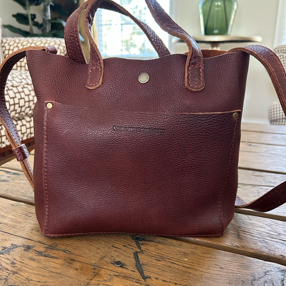 Portland Leather Mini Crossbody Tote
